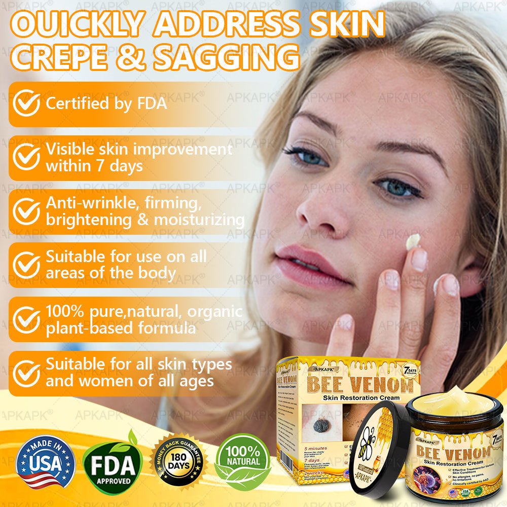 👨‍⚕️𝐌𝐇𝐑𝐀 𝐌𝐚𝐝𝐞 𝐚𝐧𝐝 𝐬𝐡𝐢𝐩𝐩𝐞𝐝 𝐟𝐫𝐨𝐦 𝐔𝐒𝐀✨𝗔𝗣𝗞𝗔𝗣𝗞® 𝗕𝗲𝗲 venom SkinRestoration Cream, Fine Lines, loss ofFirmness, Flat Bust, DroopingHips, and More