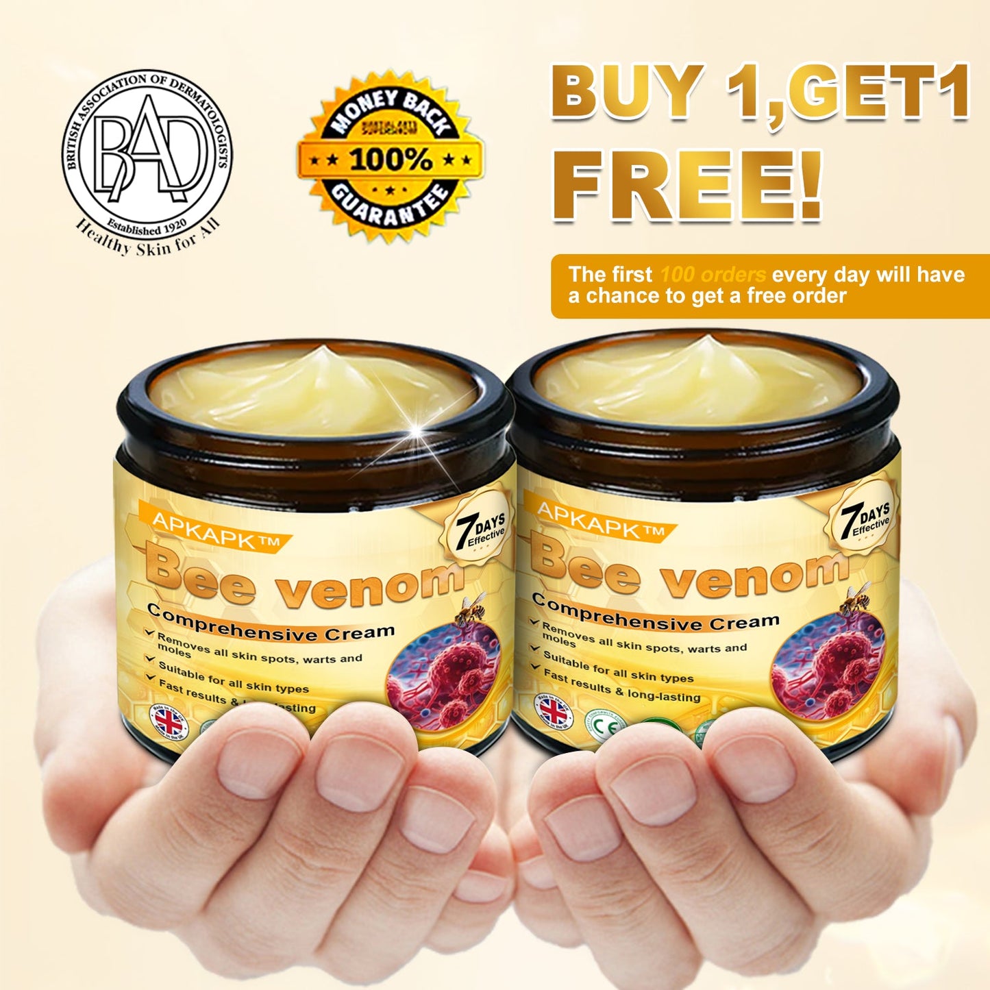 Only 10 jars! Grab an exclusive 50% discount now! APKAPK™ Keep your skin youthful and glowing in just 1 to 3 weeks. Don’t miss your chance—this offer won’t come around again until next year. Act fast! 180-day money back guarantee!